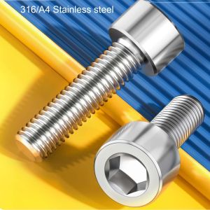 3/10/25Pcs GB70.1 316 A4-70 Stainless Steel M2 M2.5 M3 M4 M5 M6 M8 Hexagon Hex Socket Smooth Cap Head Allen Screw Bolt L=4~50mm