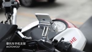 Phone Holder Motowolf V3 Holder HP Motor Stang Spion Almunium Alloy