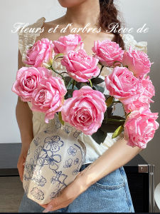 Bó Hoa Hồng Giả Cổ Điển Đồ Trang Trí Phòng Khách Trang Trí Hoa Giả Đĩa Hoa Treo Bó Hoa Phong Cách Counry Đĩa Hoa Treo Bó Hoa