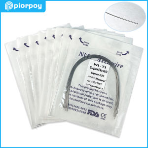 PIORPOY 10 Pcs Dental Ortodoncia Super Elastic Niti Archwire Natural Form Orthodontic Arch Wires for Braces Round Rectangular