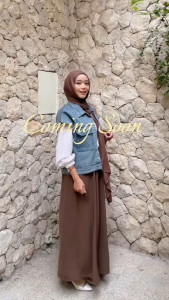 EXSA VEST JEANS OUTERWEAR CASUAL WANITA
