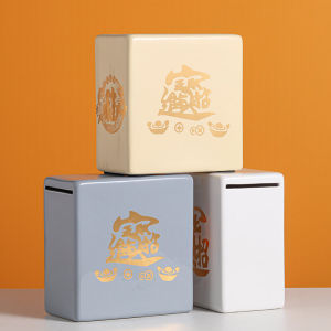 New 2025 Chinese Style Large Capacity Ceramic Money Box Creative Saving Jar No Outlets Paper Currency Storage Container