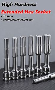 8-19mm Deep Impact Sockets 1/2 Inch Drive Chrome Vanadium Steel Sockets Professional Grade Long Sockets