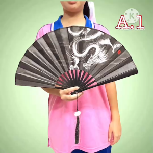 พัด พัดมีพู่ พัดจีน พัดญี่ปุ่น ด้ามพลาสติก พับเก็บได้ 27cm งานสวย ลวยหลายทั้ง2ด้าน มีลายให้เลือก ของใช้ ตกแต่ง พร้อมส่ง