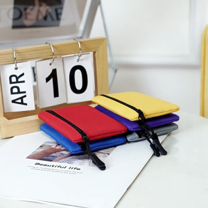 Wallet Mini Canvas Coin Purse Simple Style Mini Canvas Coin Bag Fashion Zipper Key Bag Portable Card Holder ID Bag