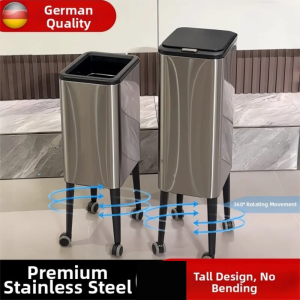 Xiyao | Tall Easy-access Portable Stainless Steel Large Capacity Kitchen Trash Can