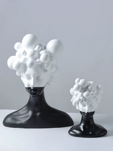 งานฝีมือประดับตกแต่งบ้านสไตล์เรียบง่ายหรูหรา วัสดุโพลีเอสเตอร์ งานฝีมือตุ๊กตาบุคคล ตกแต่งห้องนั่งเล่น ตกแต่งประตูทางเข้า ตกแต่งหน้าตู้ TV