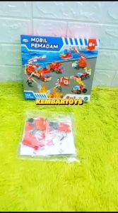 35013 Paket Hemat 6in1 Mobil Pemadam Kebakaran Konstruksi dan Tentara FIRE RESCUE Construction Army SET DIE CAST