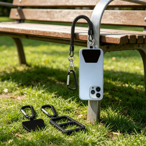 Anti-Theft Phone Lanyard W/ Carabiner Anti-Lost Tether Strap Outdoor Protective Rope for Skiing Hiking Cycling Fishing Climb