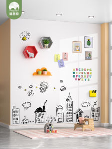 Thickened Double-layer Magnetic Whiteboard Wall Sticker Childrens Home Use Learning Wall Paint Board Graffiti Magnetic Office Writing Board Display Board Large Soft Whiteboard Stick
