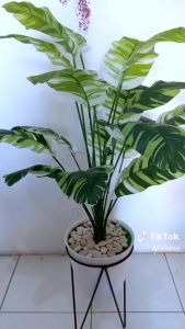 DAUN PISANG JUMBO ARTIFISIAL POT BUNGA PLASTIK DEKORASI DAUN ARTIFICIAL DAUN PISANG PLASTIK MURAH BAYAR DI TEMPAT
