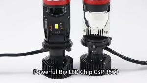 ไฟหน้ารถจักรยานยนต์ LED ไฟหน้ารถดัดแปลงเลนส์ biflight ภายนอกที่สว่างเป็นพิเศษ Y7H4 รวมระยะทางและใกล้