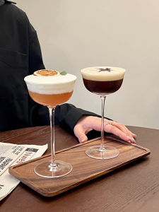 Japanese Mokugoro Highball Glass Wide Mouth Crystal Glass Champagne Cup High Footed Coffee Cup Martini Glass Cocktail Cup