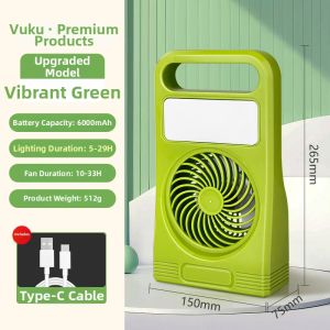 Portable Mini Fan Desk Lamp