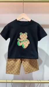 Boys clothing suit korean fashion clothes set boy 100% cotton Fashion Short Sleeves and shorts