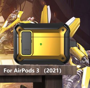 Switch Cover For Airpods Pro2 2022 Case TPU PC Cover For Apple AirPods 3 2 Case Accessories Wireless Earphone With Keychain Black