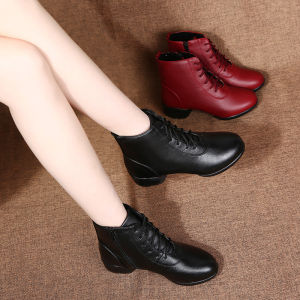 Spring Dance Shoes Womens Fleece Lined High Top Square Dancing Shoes Sailor Dance Boots Soft Bottom Modern Dance Sneakers
