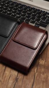 Universal Leather Case for foldable Screen Mobile Phones for Samsung Galaxy Z Fold 8 / Huawei Pura X Max Phone Pouch Waist Case