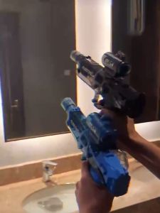 Electric Water Toy Gun with Light rechargeable Perfect Birthday and Christmas Gift