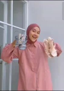 AURORA STORE - High Heels GENDIS Sandal Pesta Wanita Hak Kaca Glossy Bahan Halus Empuk