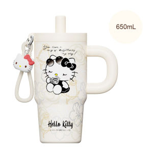 X&W Sanrio Kuromi Insulated Cups 650ml Ice Tumbler 316 Stainless Steel Cartoon Straw Mug Portable Outdoor Travel Car Cups Gift