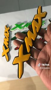 EMBLEM MOTOR XMAX VARIASI HURUF TIMBUL 3D BAHAN FIBERGLASS