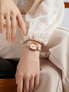 Julius | Elegant Waterproof Dazzling Zircon Quartz Ladies Watch Leather Strap