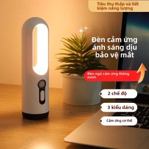 AiQUE LED Cảm Biến Chuyển Động Đèn Ngủ Đèn Pin Di Động 2 Trong 1 Cho Phòng Ngủ Phòng Tắm Đọc Sách Cắm Trại Cho Bé Ăn Chăm Sóc Mắt