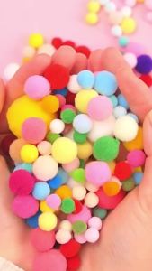 Christmas Red Green White Poms Balls Mixed Sizes 0.8-2cm Soft Fluffy Pompon Balls DIY Crafts Decorations Handmade Accessories