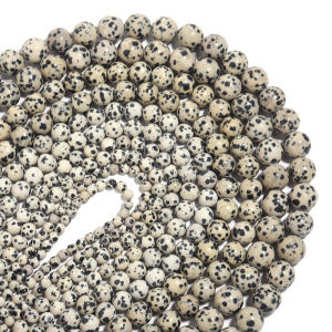 ธรรมชาติ Speckled ลูกปัดหิน 4/6/8/10/12 มม.กลมลูกปัดแบบหลวมสําหรับ DIY สร้อยข้อมือสร้อยคอ Charms เครื่องประดับทําอุปกรณ์