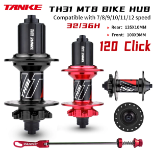 TANKE 120 Click MTB Hub6 NBK Bearing drumfor 89101112 Speed Mountain Bike Disc BrakeBicycle accessory32 Holes36 Holes