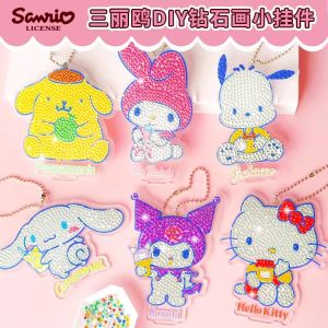 Diamond Sticker Handmade DIY Childrens Creative Intelligence Toys 3-6 Years Old Boys Girls Hello Kitty Mosaic Stick-on Crafts