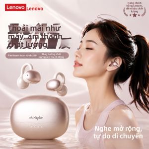 Lenovo | Tai nghe dẫn truyền xương LK6 Bluetooth Chống nước IPX4 Độ trễ thấp chuyên Game Pin dài 300mAh cho thể thao và chạy bộ