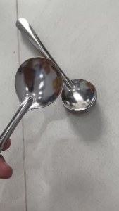 Bộ 10 muỗng ăn cơm phở đầu tròn loại dày