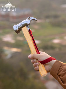 มีดตัดผมแบบหนีบเหล็กสแตนเลสสำหรับกลางแจ้ง C5 Camping Tool Rhino Hammer Pulling Nail Hammer Ground Nail Partner C6 Camp Hammer