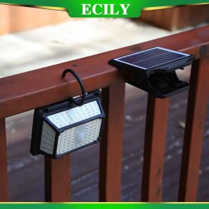 ECILY Solar Lamp Split-type Clip Lamp Waterproof Lighting Lamp LED Lamp，Solar Motion Sensor Lights 120° Detection 8M Range Lamp Waterproof LED outdoor Light for Outdoor Security Camping Gargen