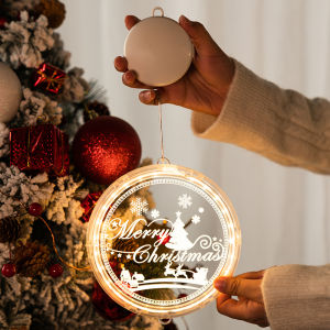 LED รูปกระดิ่งไฟประดับหน้า คริสต์มาสมีไฟ LED ตัวดูดหน้า คริสต์มาสการตกแต่ง