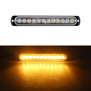 KEVANLY | 1/2pcs Truck Grid Flash Side led strobe 24V 12LED Tail Rear Lamp Turn Stop Brake Signal Lights White/Yellow Trailer Beacon Lamp