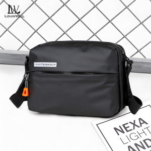 LouisWill Bag Mens Shoulder Bag for Men Casual Chest Bag Crossbody Bag Pouch Bag Casual Chest Bag Fashion Shoulder Bag Waterproof PU Leather Casual Sport Street Bag for Travel Outdoor Sling Bag for Men