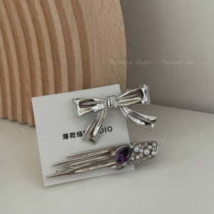 Original Design Butterfly Knot Diamond Embedded Gem Hair Clip Duckbill Clip Edge Clamp Fresh out Fashion Hair Accessories