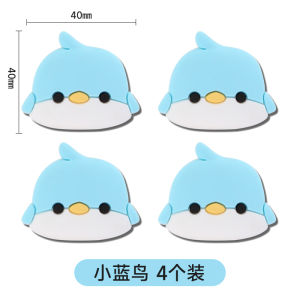 Cartoon Silicone Door Stop Wall Decal Protection Pad Anti-Collision Mat Fridge Door Back Cabinet Door Sticker Modern Simple Style