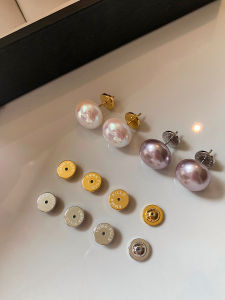 CAFFTI | Non-slip No-drop Metal Ear Backs Golden Silver