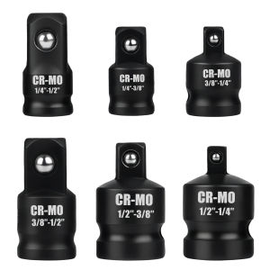 6pcs/set Impact Socket Adapter Reducer Set 1/2 3/8 1/4 inch Use Wrenches Drills in Auto and Impact Driver Construction Work
