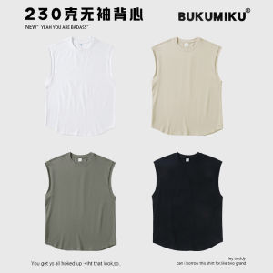 Áo Ba Lỗ Không Tay Cotton 100% 230g Mùa Hè Rộng Rãi Cho Nam Áo Ba Lỗ Thể Thao Thường Ngày Thời Trang Đường Phố Cho Nam Và Nữ