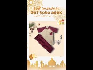 Setelan Baju Koko Anak Laki Laki 1-10 Tahun/Baju Muslim Anak