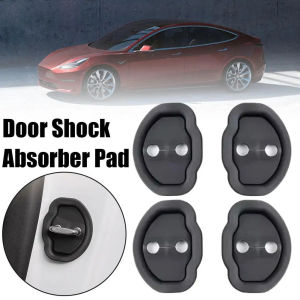 4PCS Car Door Shock Absorber For Tesla Model 3/Y/X/S Flexible Car Door Lock Protector Silicone Car Door Lock Latches Cover