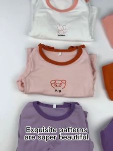 Magic Selection Kids Warm Home Clothing – Candy Colored Pajamas  Girls Long Sleeved Sleepwear Set (Ages 3-9 Years)