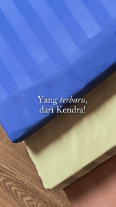 USHOP Kendra Ultima Set Bedcover + Sprei 120x200 Tinggi 30 Cm - Single Size Polos Emboss Garis Bahan Micro Tencel Premium Lembut Halus Awet