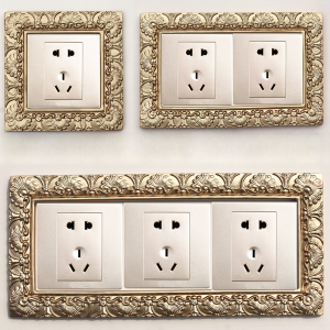 Switch Stickers Wall Stickers European Creative Chinese Style Modern Simple Resin Socket Protection Cover Double Three Switch Decoration