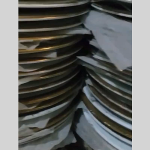 1PC (8"/9.5"/10"&11.5") BARGAIN CERAMIC DINNER PLATES - RANDOM DESIGN FACTORY FLAWS GOLD TRIM FADE